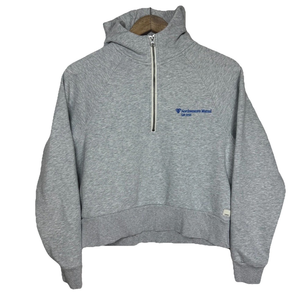Vuori Hoodie Women's Small Gray Northwestern Mutual San Jose 1/4 Zip Pullover